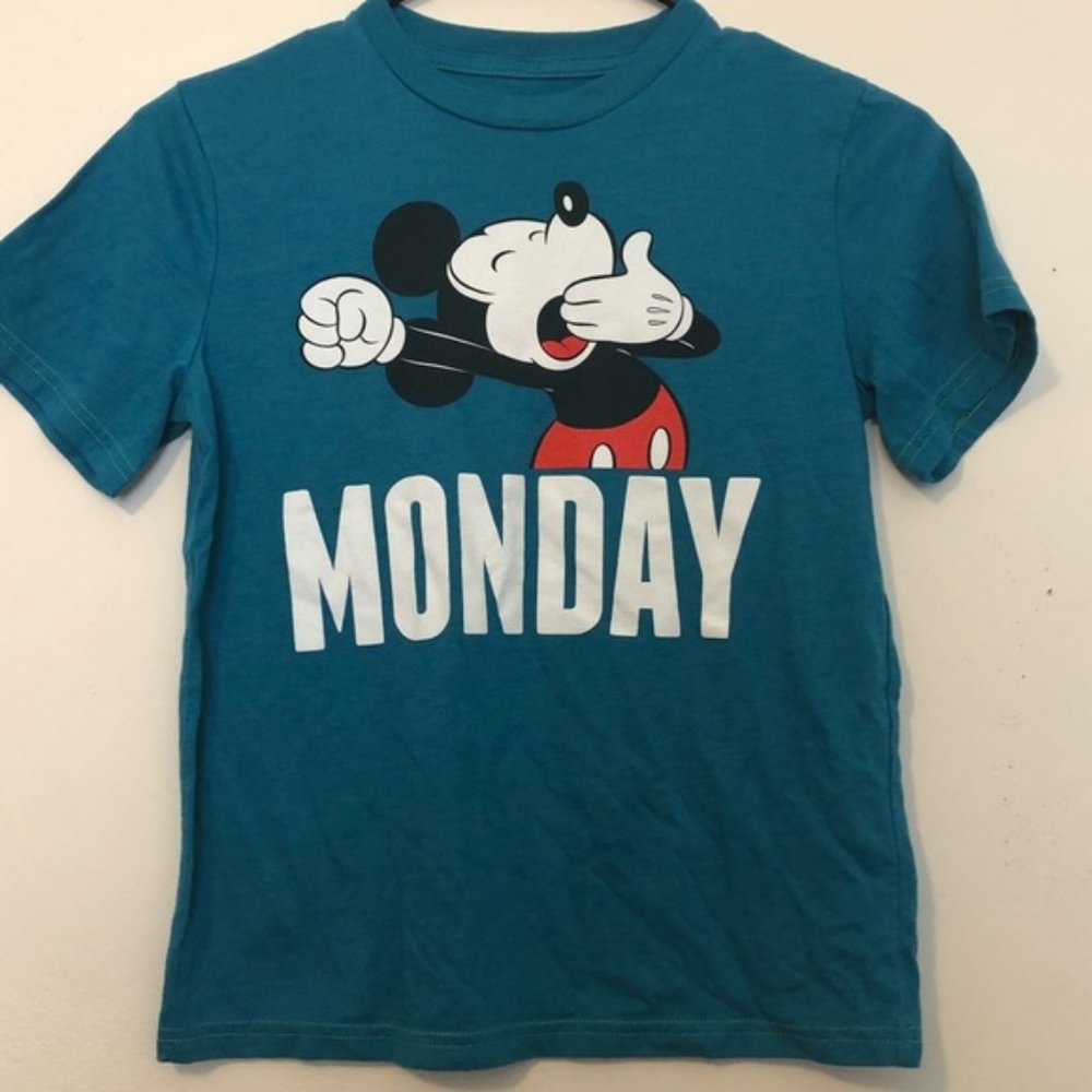 💙MICKEY MOUSE "Monday'" Tee Youth Medium